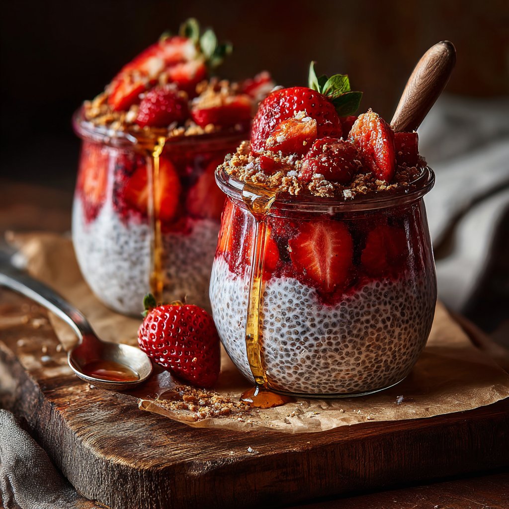 Decadent Strawberry Chia Pudding