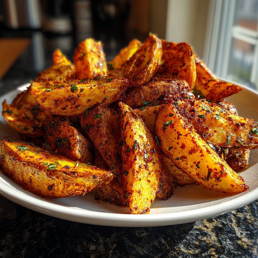 Spicy Airfryer Potato Wedges