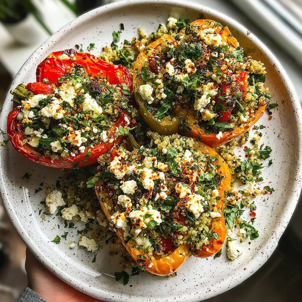 Herbed Quinoa-Stuffed Peppers