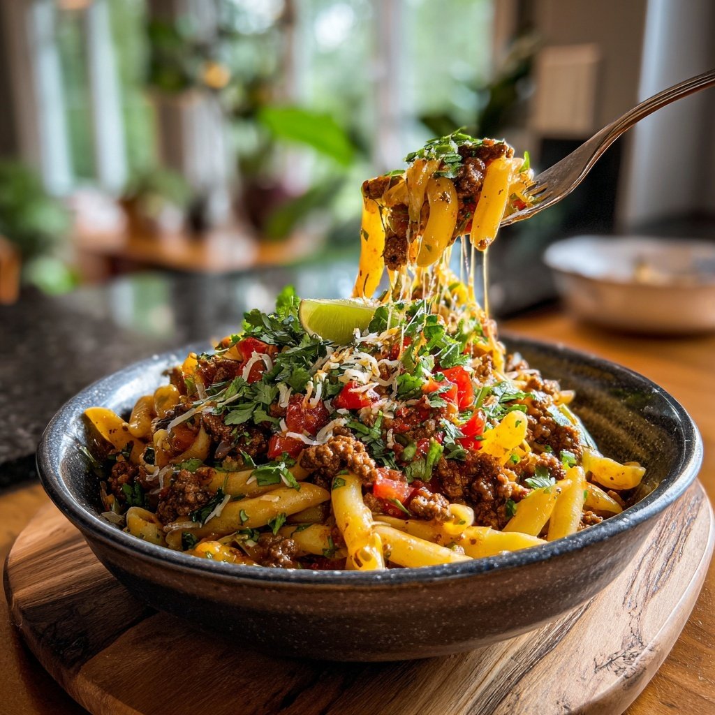 Vibrant Taco Pasta Bowl