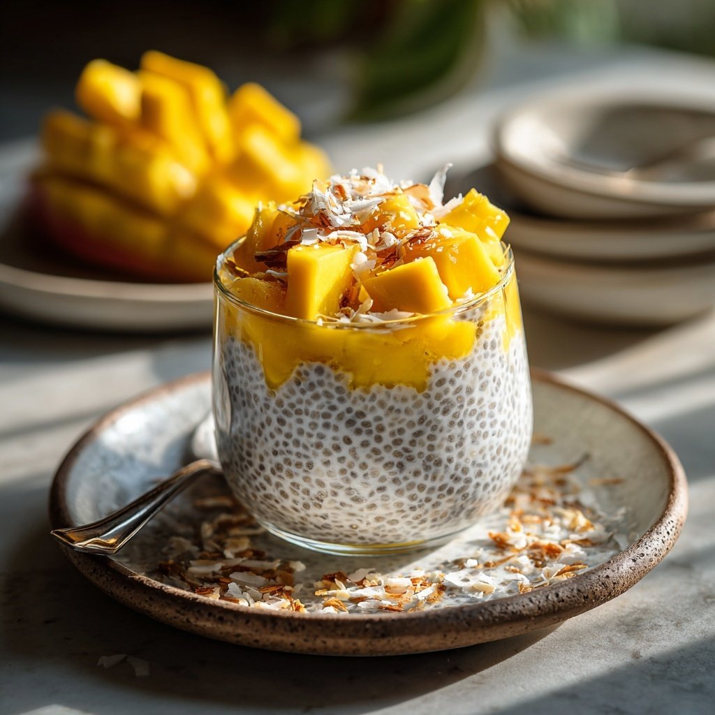 Mango Coconut Chia Pudding