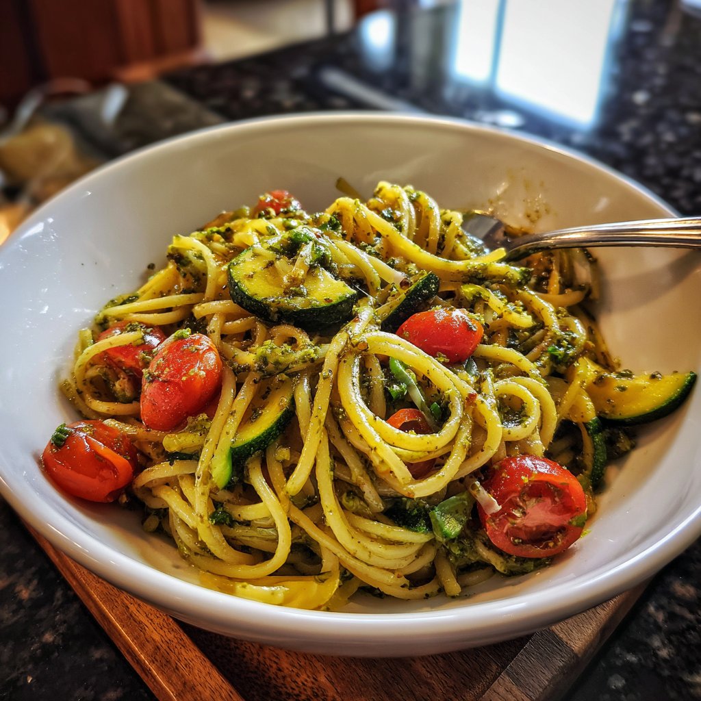 Artisan Pesto Pasta with Veggies