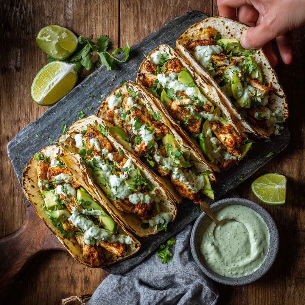 Cilantro Lime Chicken Tacos