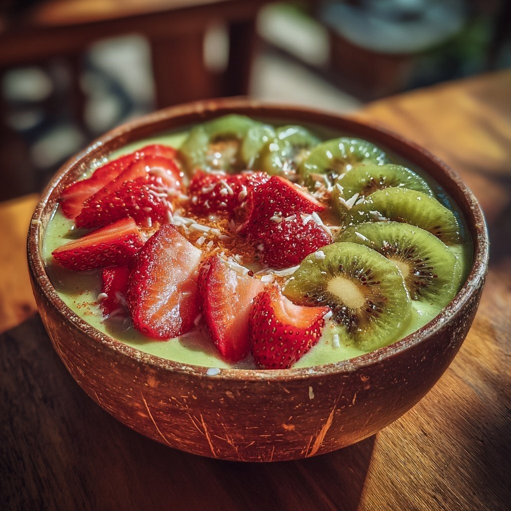 Strawberry Kiwi Smoothie Bowl