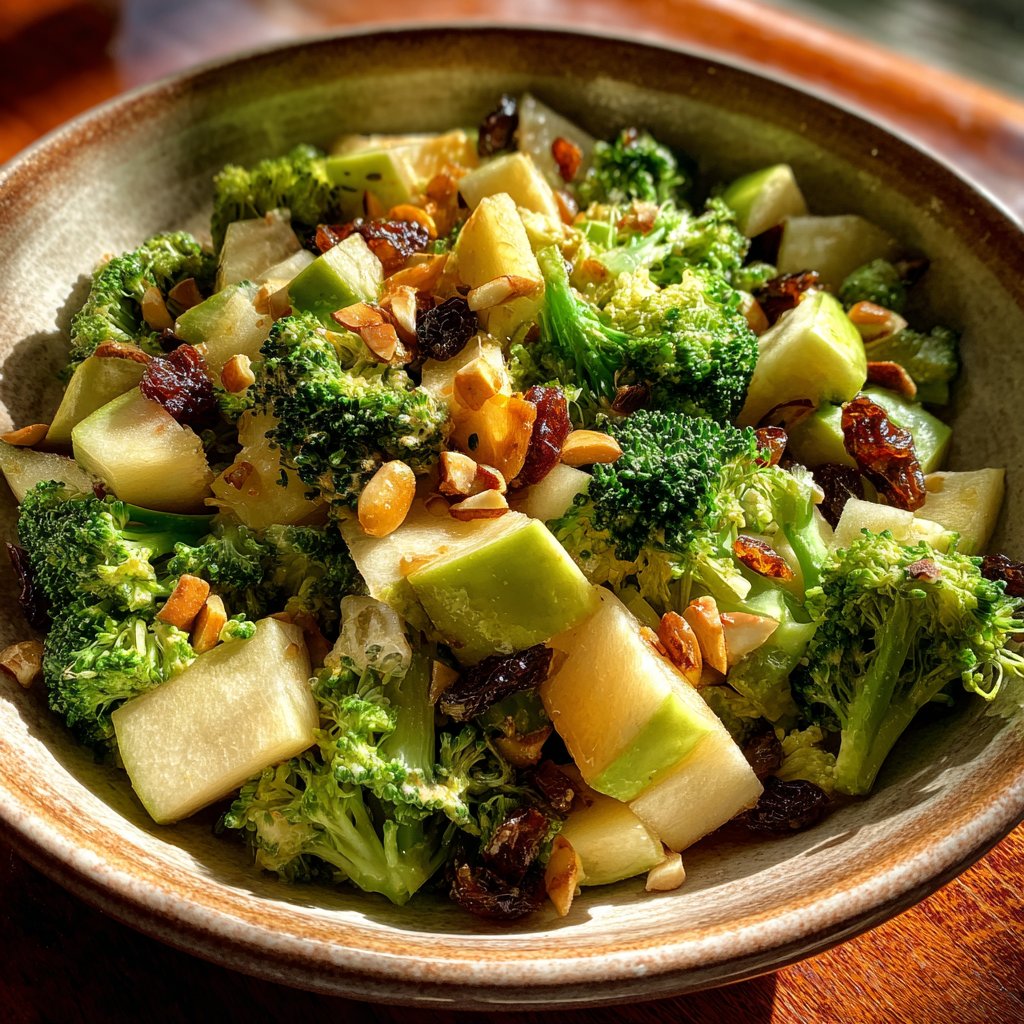 Broccoli Apple Salad with Raisins