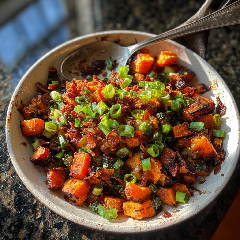Sweet Potato and Pancetta Hash